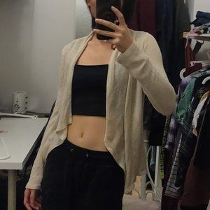 Trendy Zone Tan Sheer Cardigan, No Size